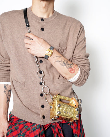 [Masu]<br>Argyle Leather Sports Jacket