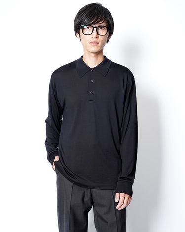 新入荷<br>【BATONER】<br>WOOL POLO LONG SLEEVE T-SHIRT