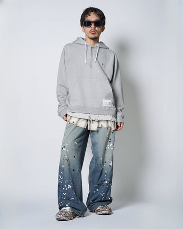 【Maison MIHARA YASUHIRO】<br>TRIPLE LAYERED HALF ZIP HOODIE