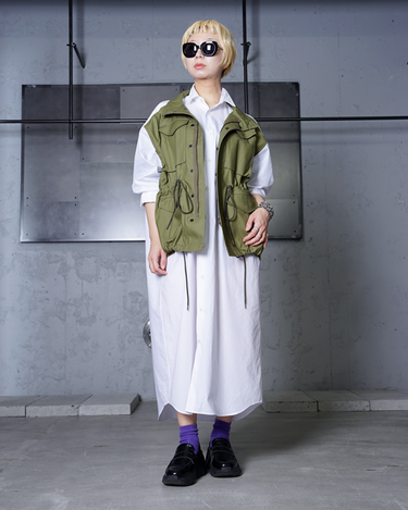 UNISEX<br>【JUNYA WATANABE】<br>FIELD JACKET DOCKING SHIRTS DRESS