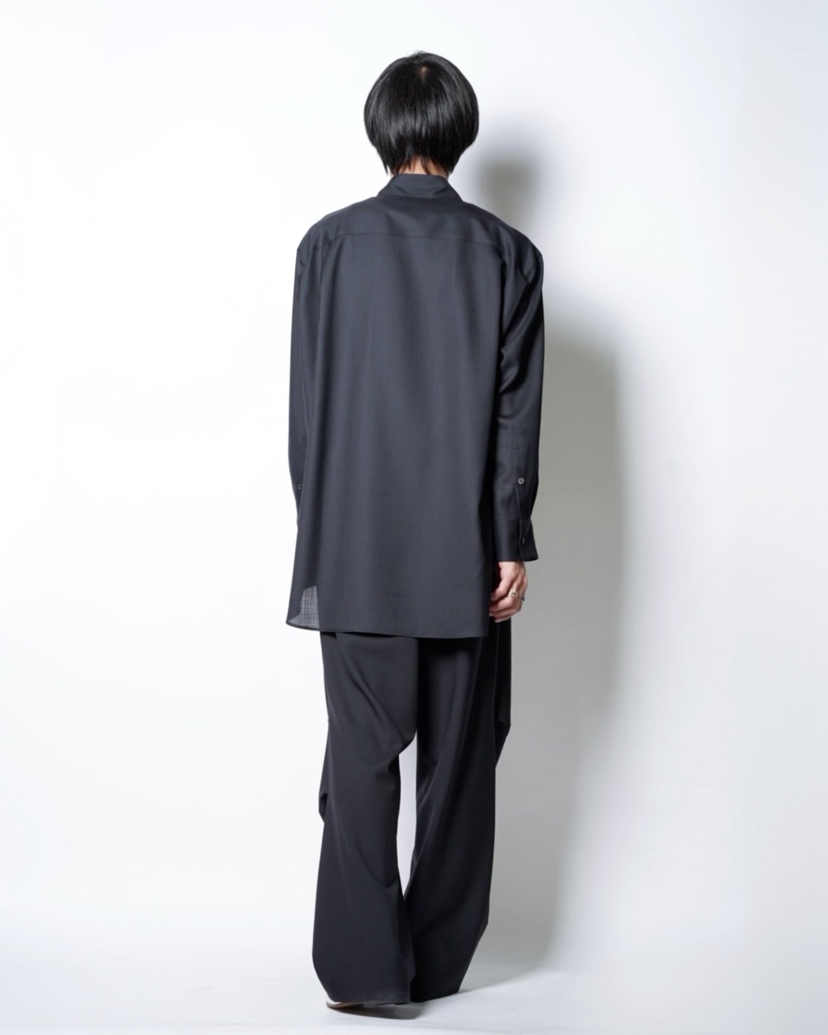 OVERCOAT】Oversized Light Wool Shirt -Amanojak.