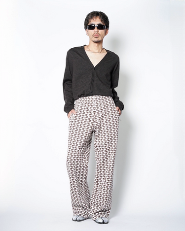 [Masu]<br>Argyle Leather Sports Jacket