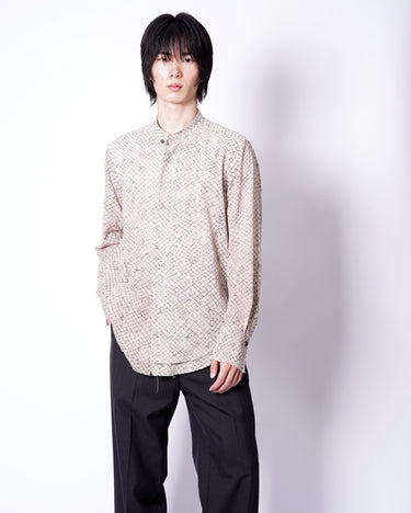 【ZIGGY CHEN】<br>SCREEN PRINT CONCEALED BUTTON SHIRT