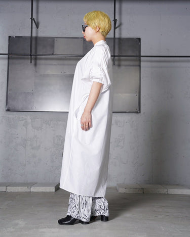 【08sircus】<br> Broad tuck gather sleeve shirt dress