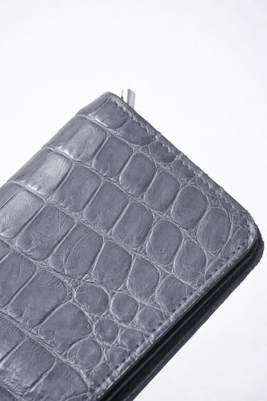 予約受付中<br>【GUIDI】<br>-C8-<br>ALLIGATOR MISSISSIPPIENSIS ZIPPED WALLET