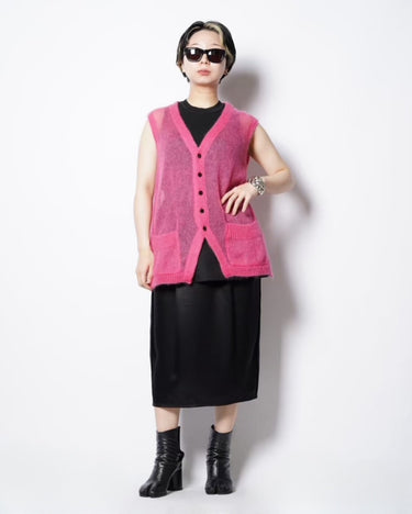 【KAKAN】<BR>MOHAIR VEST (UNISEX)