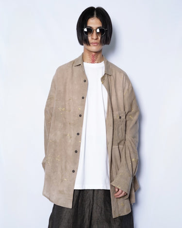 【ZIGGY CHEN】<br>GOLD LEAF OVERSIZED SHIRT
