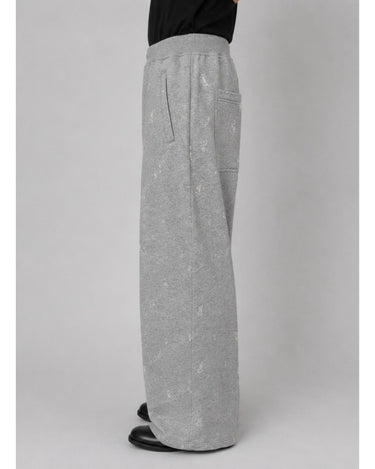 27SS予約受付中<br>【TAAKK】<br>BEAD EMBROIDERY JERSEY Sweat Wide Pants