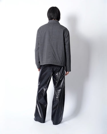 【ROLD SKOV】<br>ZIP UP SLIM SHIRT BLOUSON STRIPE