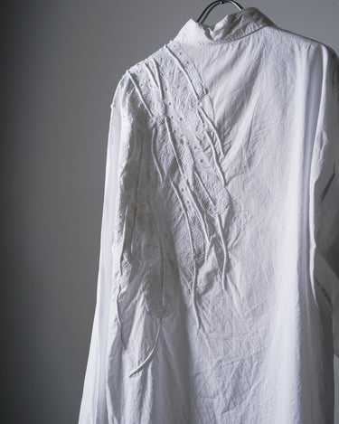 【kiminori morishita】<br>HAND EMBROIDERY SHIRT "FEATHER"