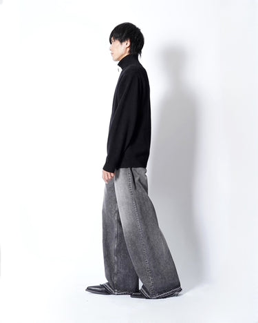 【BATONER】<br>MIDDLE WEIGHT INNOCENT CASHMERE DRIVERS KNIT