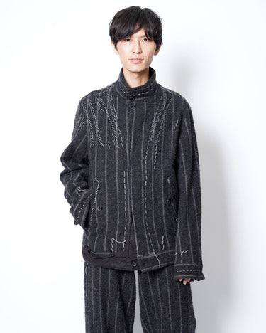 26AW予約受付中<br>【kolor】<br>STITCH WORK FELTED WOOL BLOUSON