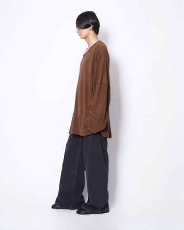 【AVIVA JIFEI XUE】<br>V Neck Knit Smock