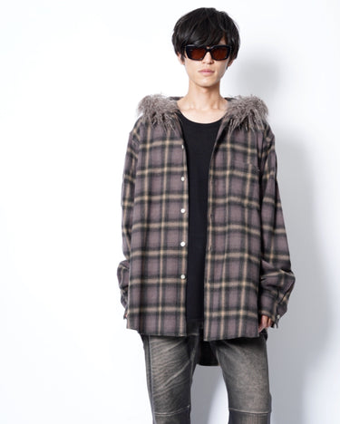 【KAMIYA】<br>FUR HD CHECK SHIRT