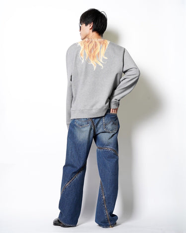【doublet】<br>FILLETED ZIP DENIM PANTS