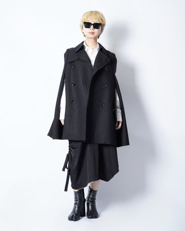 【JUNYA WATANABE】<br>DOUBLE-BREASTED WOOL CAPE