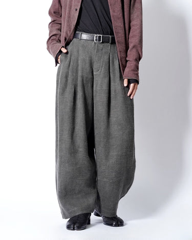 【AVIVA JIFEI XUE】<br>Amanojak. EDITION<br>COCOON PANTS -INK DYED HEMP TWILL-