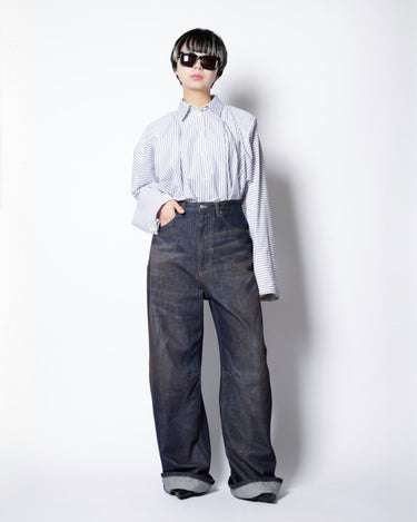 【MM6】<br>KNEE TUCK DENIM PANTS (UNISEX)