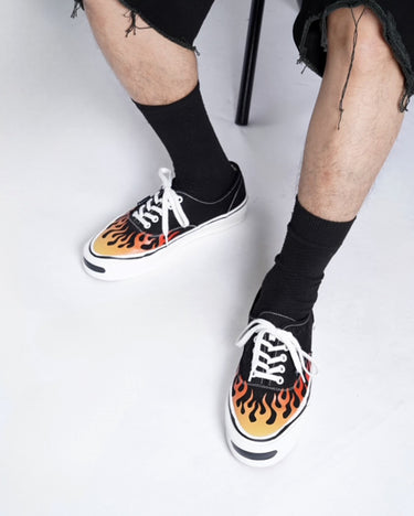 【KAMIYA】<br>"Herc" Fire Pattern Vulcanized Sneaker