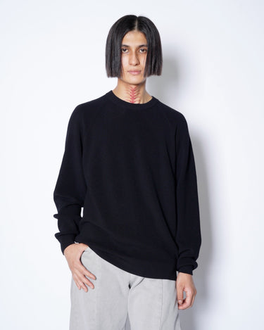 26AW予約受付中<br>【BATONER】<br>HARD TWIST WOOL SIGNATURE CREW NECK
