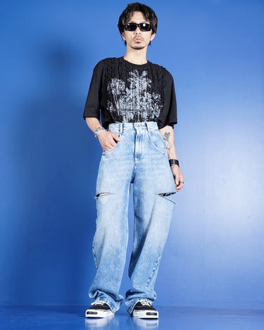 -25SS RESTOCK-<br>[Maison Margiela 1]<br>Cut out<br>Denim Pants