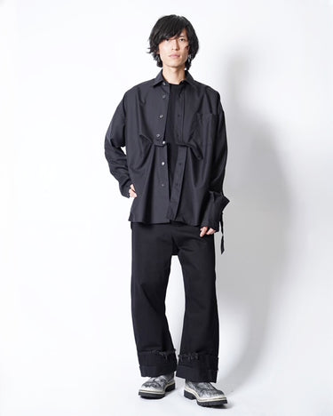 【MARINA YEE】<br>"M.Y. SHIRT5"<br>Oversized "origami" shirt -WOOL-
