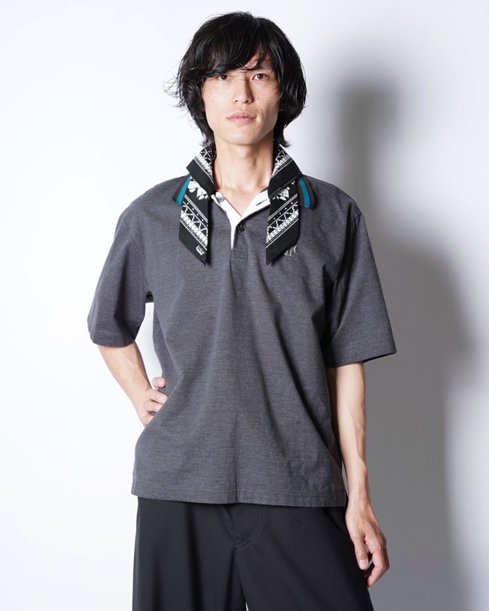 kolor】COLLAR DOCKING POLO -Amanojak.