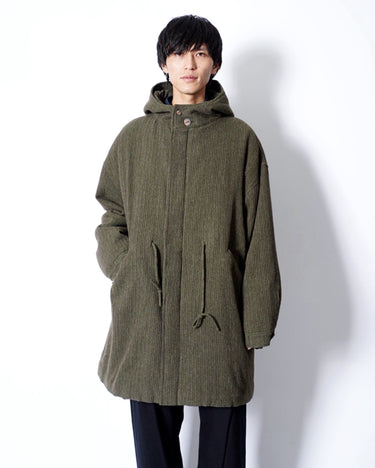 【AVIVA JIFEI XUE】<br>Amanojak. EDITION<br>SOFT HOODED PARKA (W/CERAMIC BUTTON) -YAK/LINEN/COTTON FABRIC-
