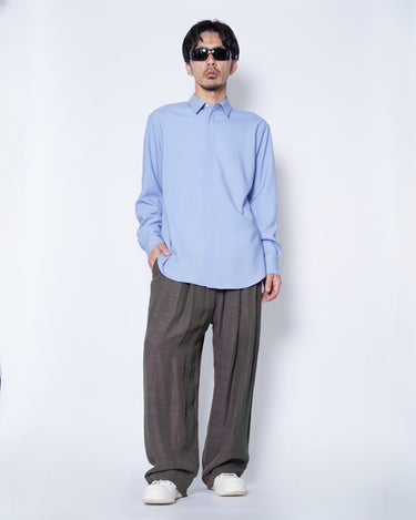 【OVERCOAT】<br>DROPPED SHOULDER TOP<br>with SHIRTS COLLAR