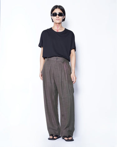 [ZIGGY CHEN]<br>DROP CROTCH WIDE LEG TROUSERS