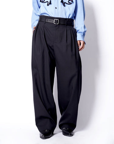 【OVERCOAT】<br>5 Tuck Trouser in Wool Tropical