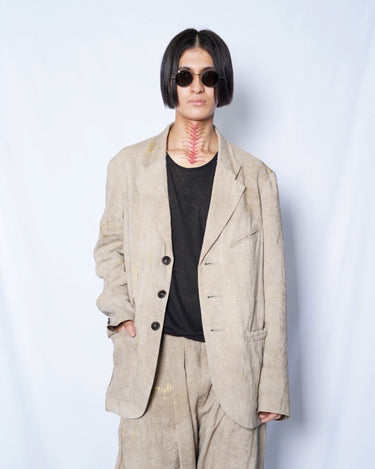 【ZIGGY CHEN】<br>NOTCH COLLAR THREE BUTTON BLAZER