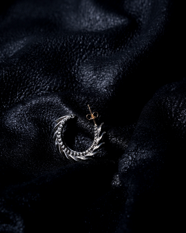 即納在庫有り<br>【NATURAL INSTINCT】<br>"LEAVES" HOOP EARRING (NI-P-03)