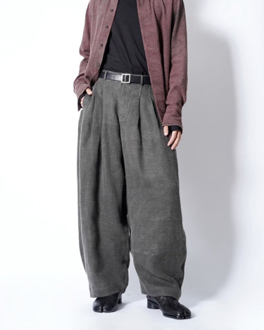 【AVIVA JIFEI XUE】<br>Amanojak. EDITION<br>COCOON PANTS -INK DYED HEMP TWILL-