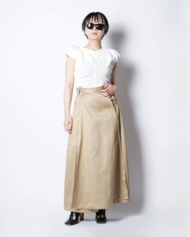 【TANAKA】<br>THE WIDE SKIRT PANTS<br>-CHINO-