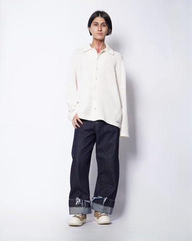 【MARINA YEE】<br>"DEAN BLUE" OVERSIZED JEANS TROUSERS (INDIGO WASH)