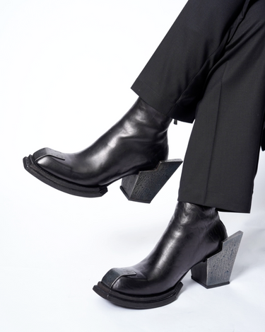 【POLLACKI】<br>No.56 HAND DYED HORSE LEATHER METAL HEEL BOOTS