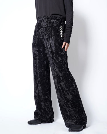 【TOGA ARCHIVES】<br>CRUSHED VELVET DRAWSTRING PANTS