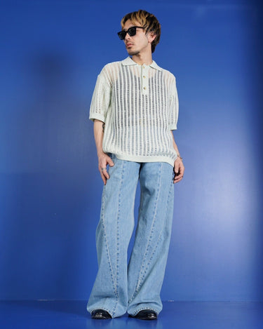 【Feng Chen Wang】<br>OVERSIZE KNIT POLO