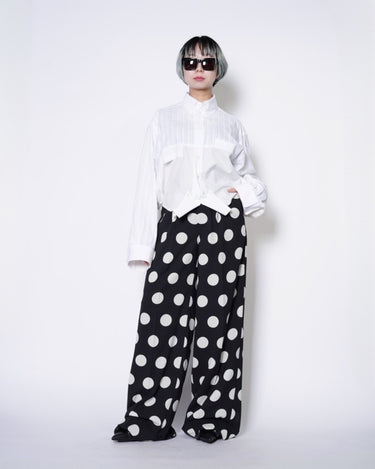 【JUNYA WATANABE】<br>POLYESTER SATIN DOT PANTS