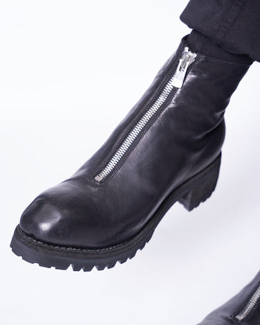 予約受付中<br>【GUIDI】<br>-PL1V- FRONT ZIP BOOTS HORSE FULL GRAIN with VIBRAM SOLE