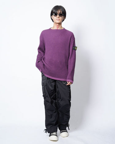【STONE ISLAND】 <br>CONTRAST KNITTING FUNNEL NECK SWEATER (8115532C1)