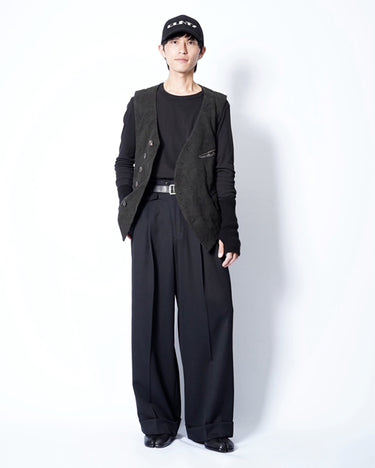 【KAKAN】<BR>TUCK WIDE PANTS (UNISEX)