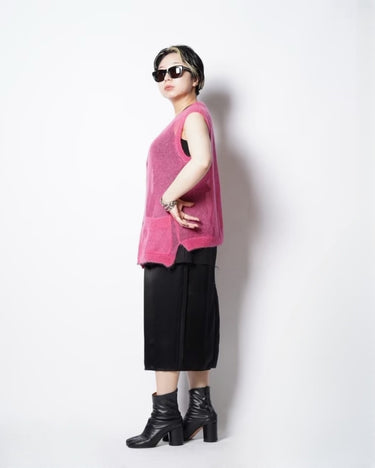 【KAKAN】<BR>MOHAIR VEST (UNISEX)