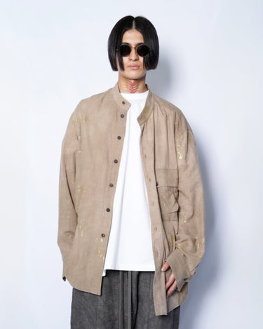 【ZIGGY CHEN】<br>MANDARIN COLLAR POCKET SHIRT