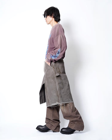 【KAMIYA】<br>BORO Duck Wrap Skirt
