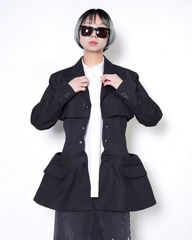 【TOGA ARCHIVES】<br>Ribbed waist jacket