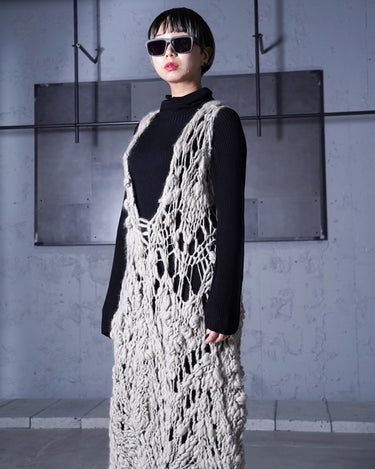 【KAKAN】<BR>HAND SPUN NO SLEEVE DRESS