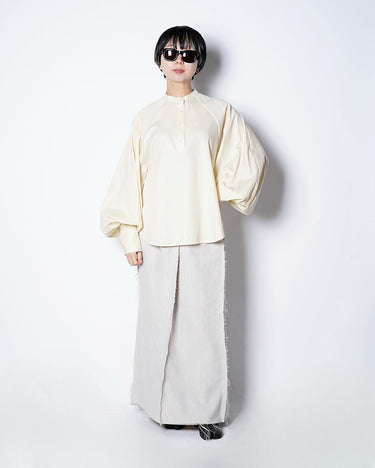 【SATORU SASAKI】<br>NO-COLLER<br>RAGLAN-SLEEVE SHIRT