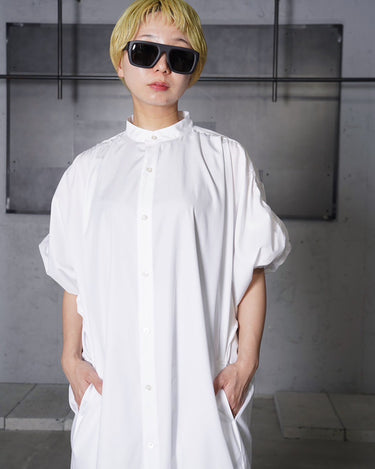 【08sircus】<br> Broad tuck gather sleeve shirt dress
